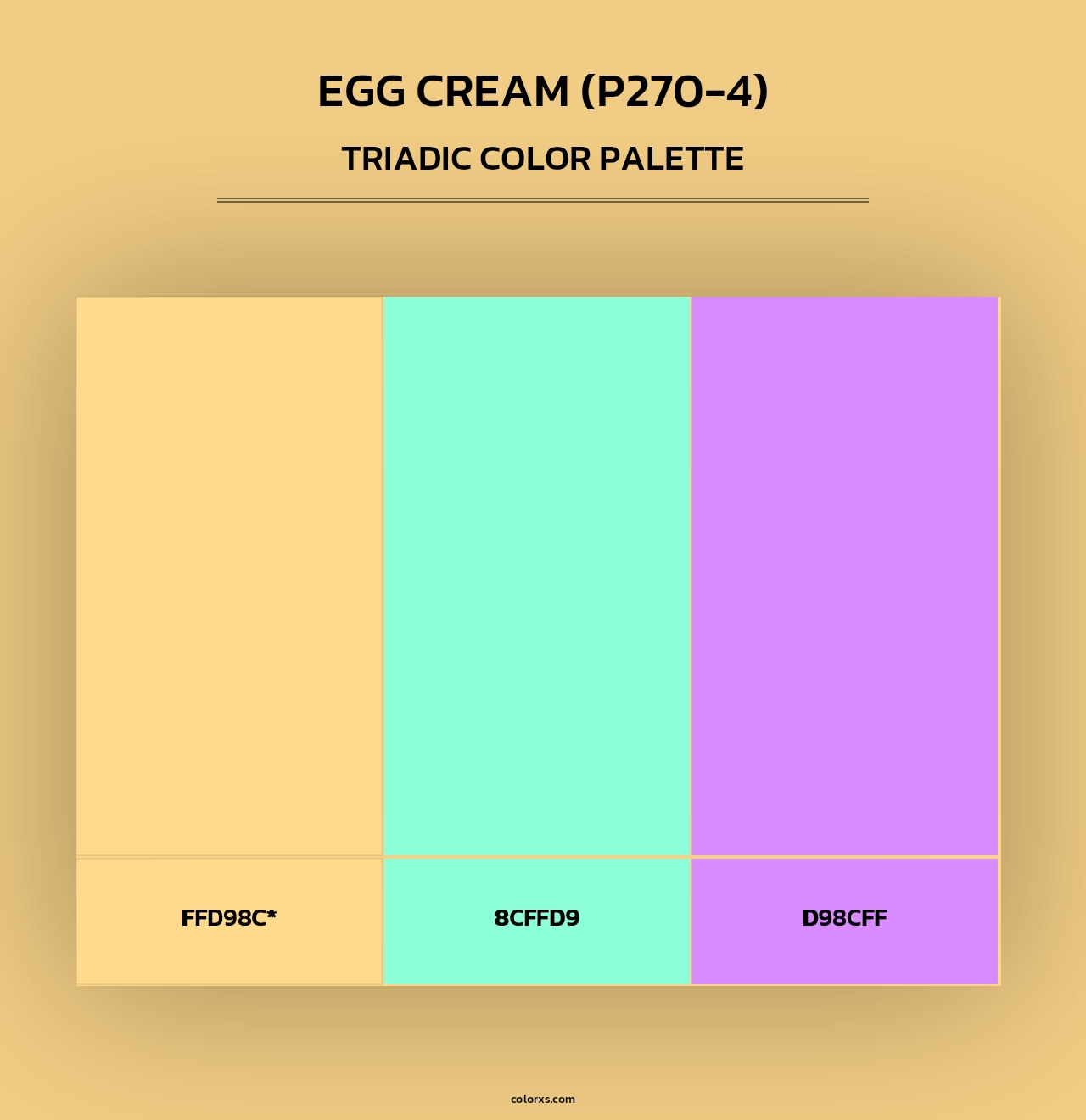 Egg Cream (P270-4) - Triadic Color Palette