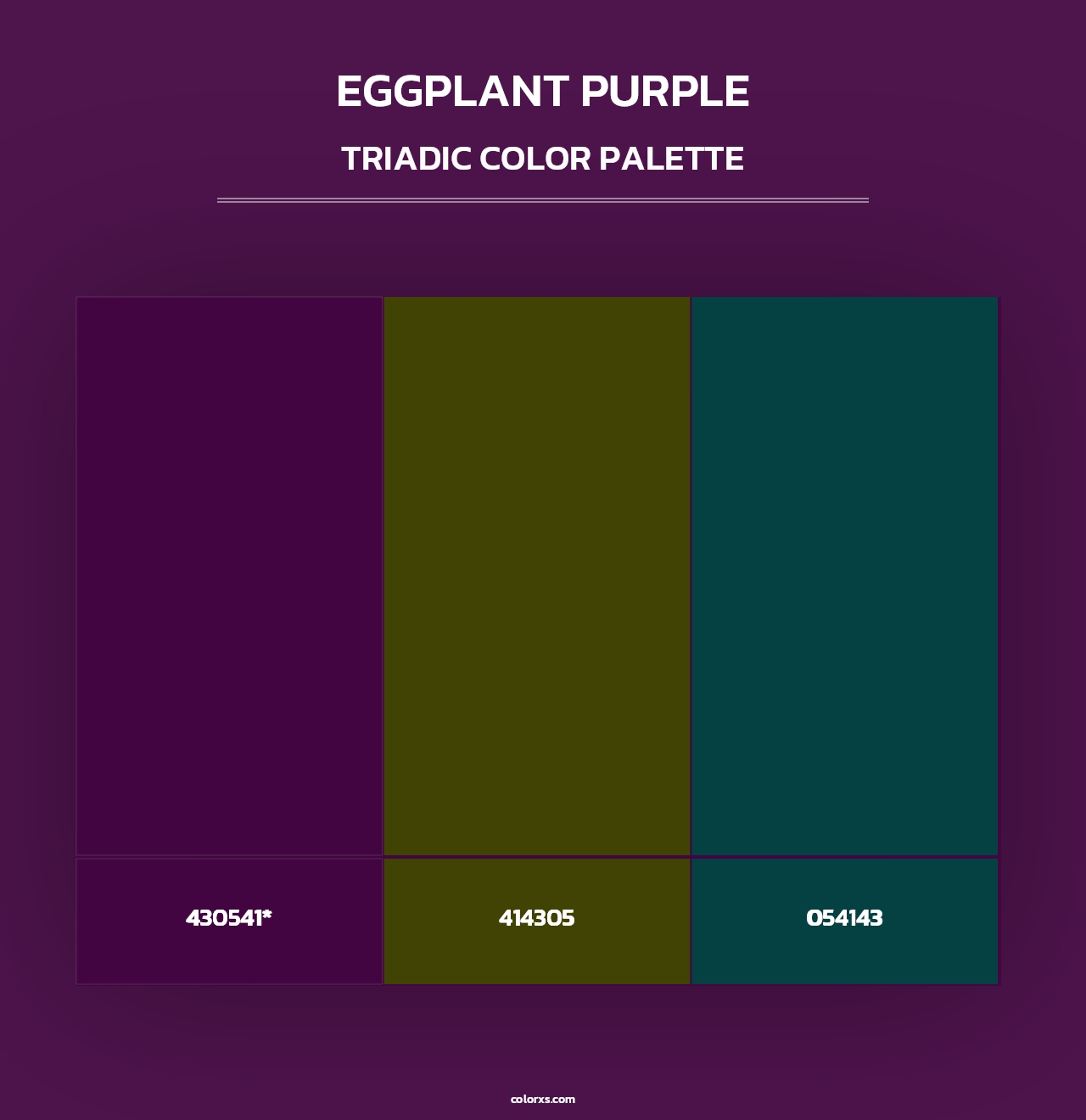 Eggplant Purple - Triadic Color Palette