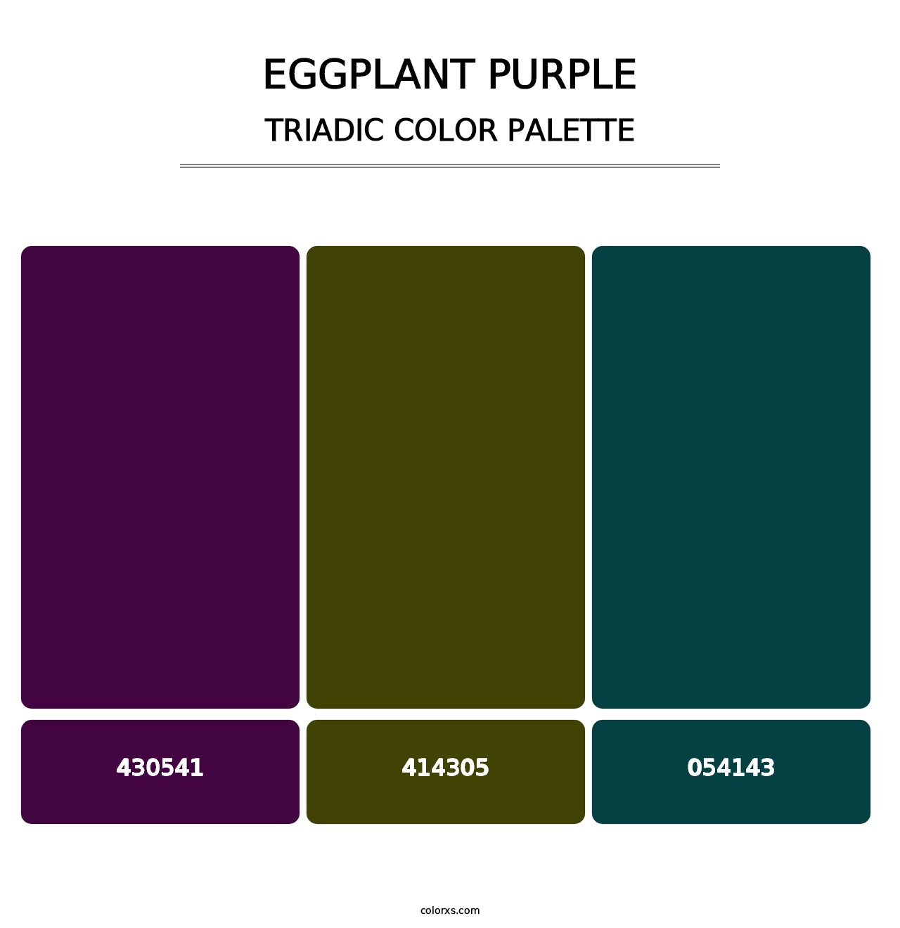 Eggplant Purple - Triadic Color Palette