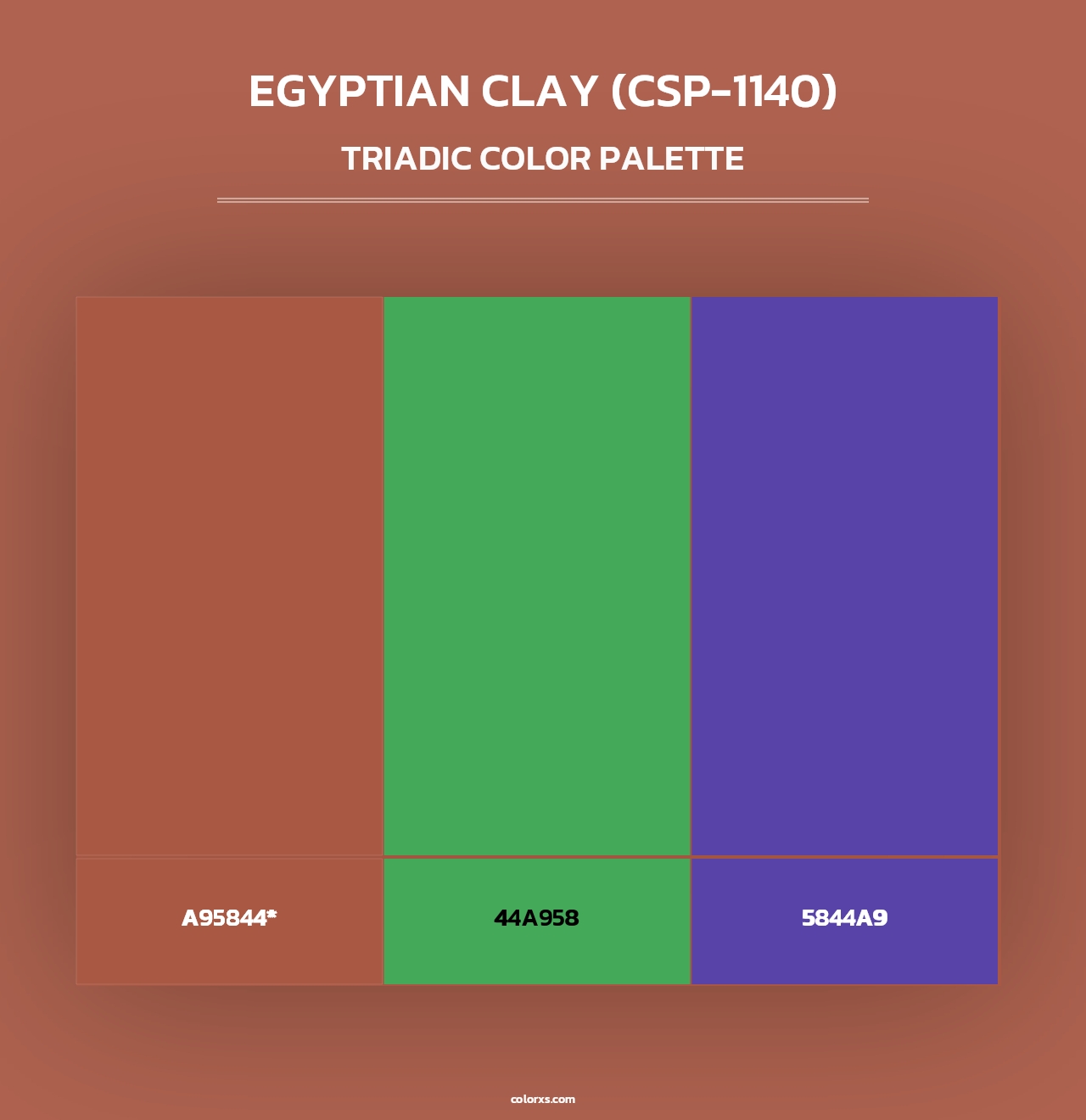 Egyptian Clay (CSP-1140) - Triadic Color Palette
