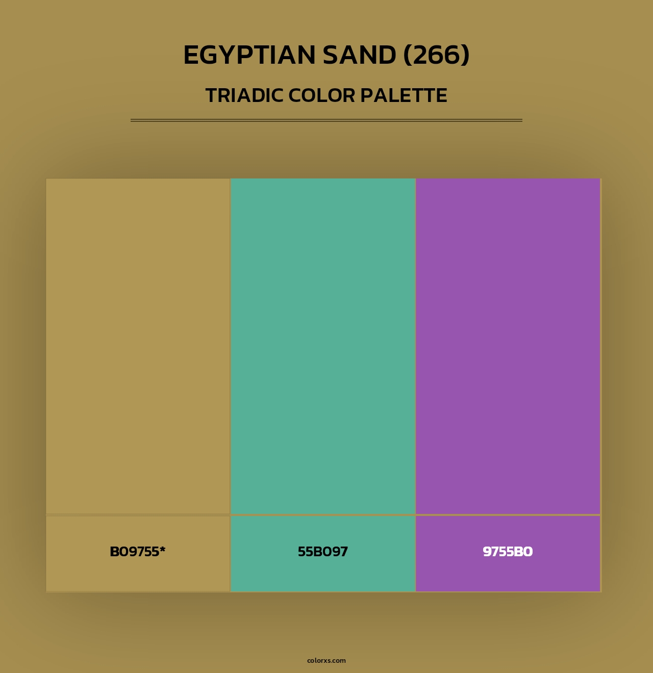 Egyptian Sand (266) - Triadic Color Palette