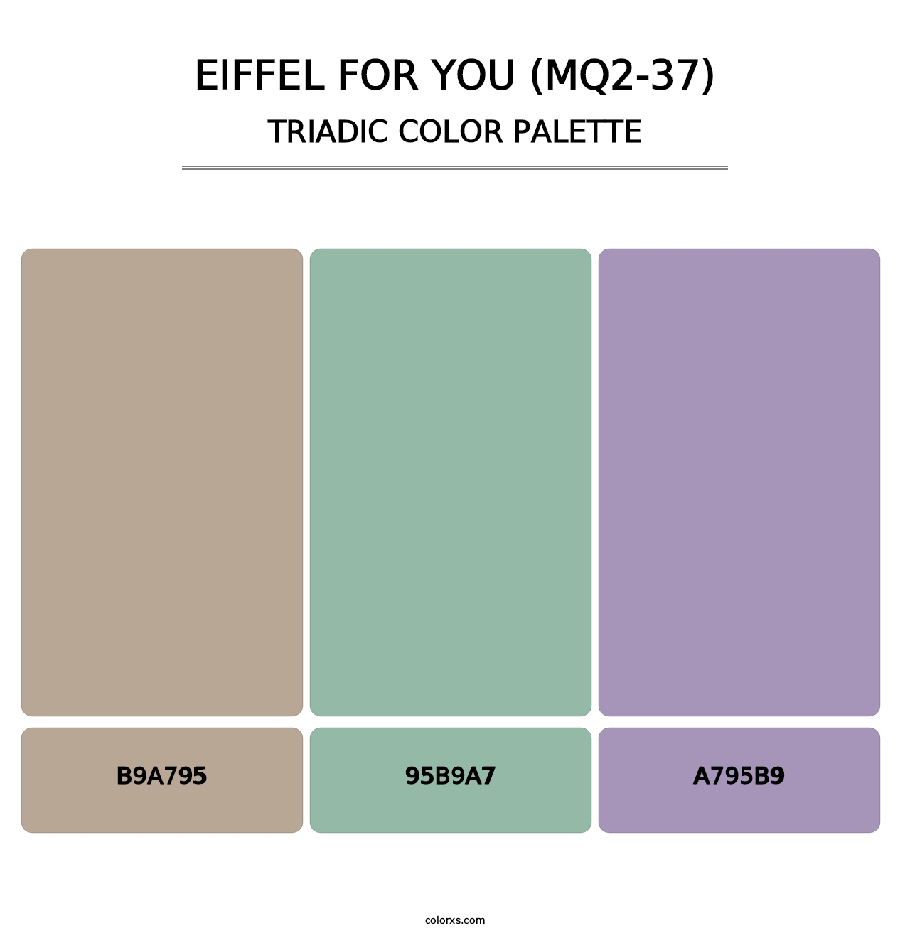 Eiffel For You (MQ2-37) - Triadic Color Palette