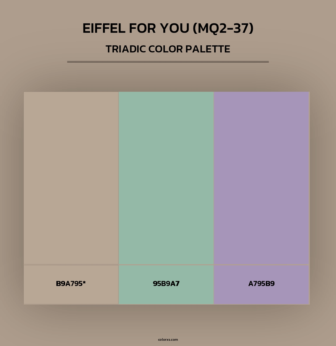 Eiffel For You (MQ2-37) - Triadic Color Palette