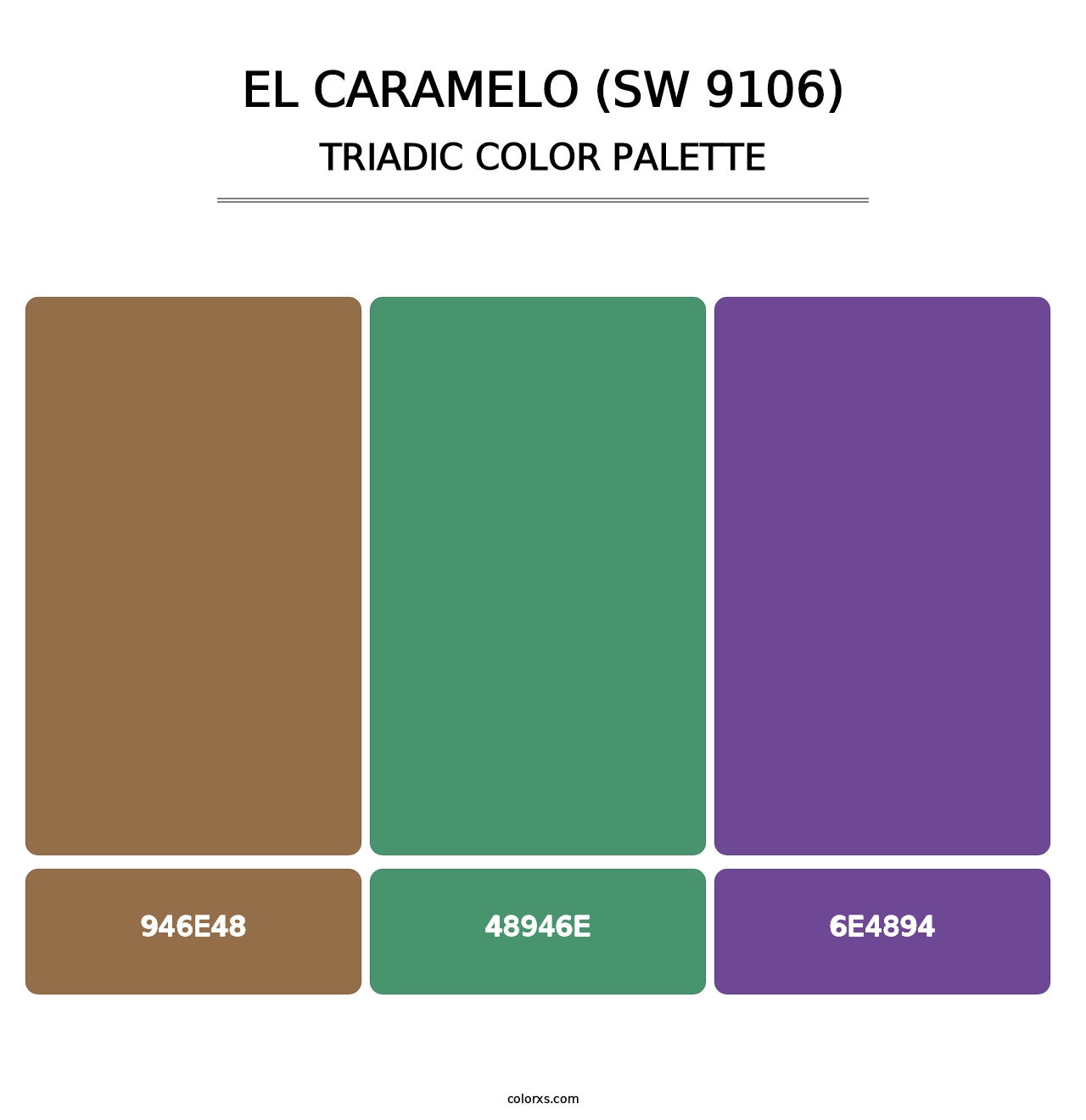El Caramelo (SW 9106) - Triadic Color Palette