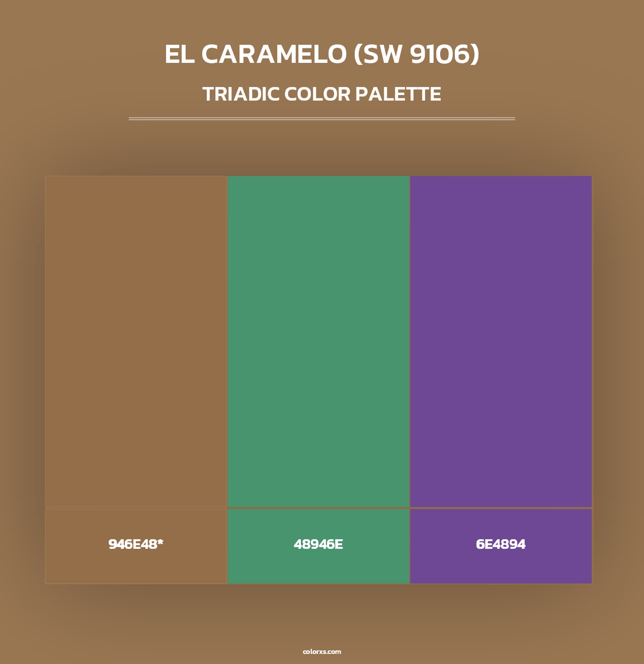 El Caramelo (SW 9106) - Triadic Color Palette