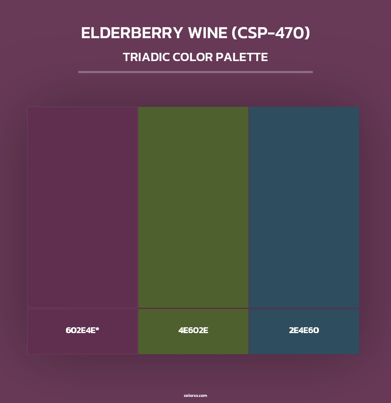 Elderberry Wine (CSP-470) - Triadic Color Palette