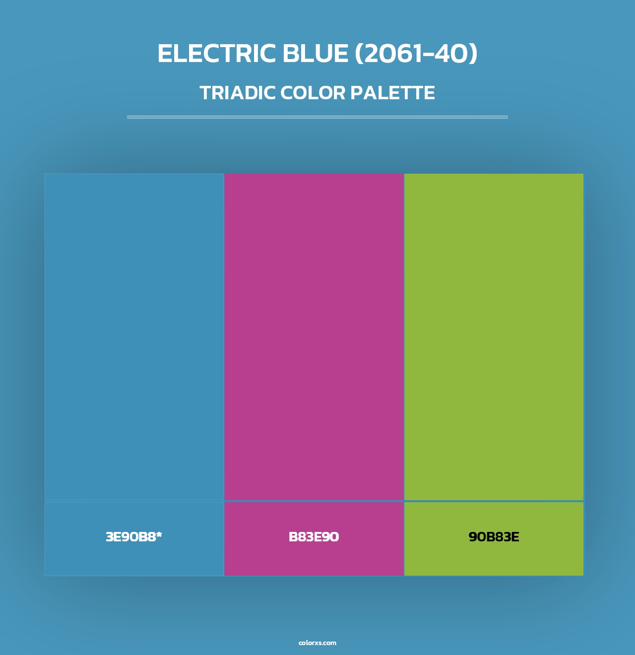 Electric Blue (2061-40) - Triadic Color Palette