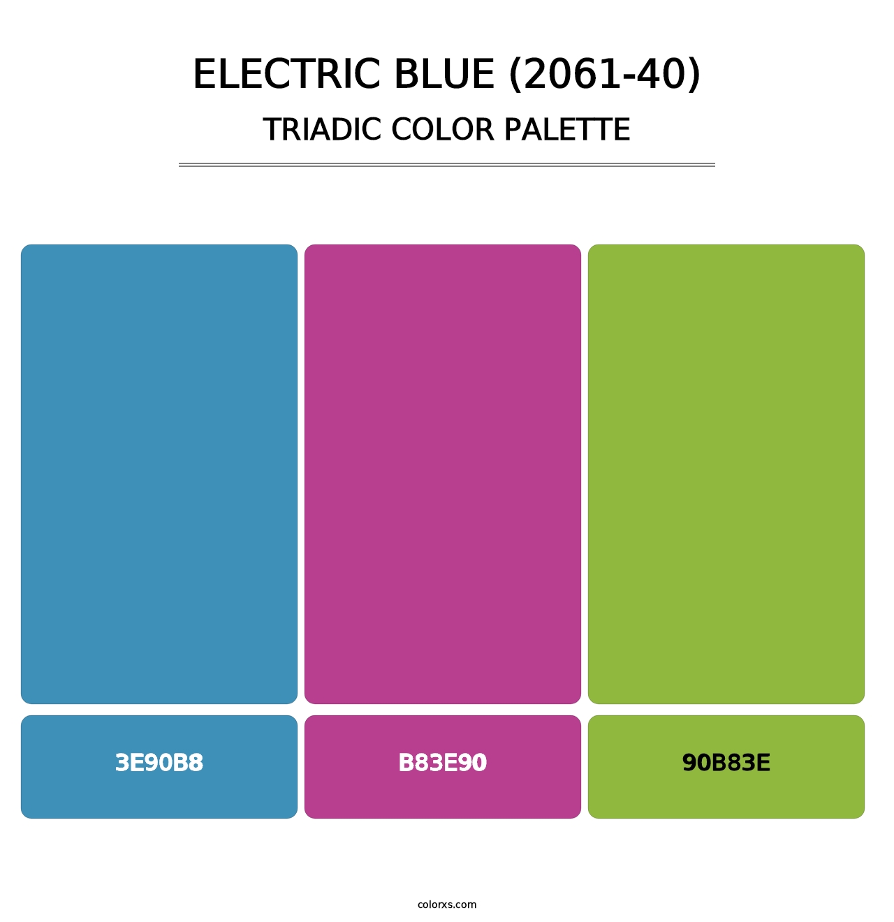 Electric Blue (2061-40) - Triadic Color Palette