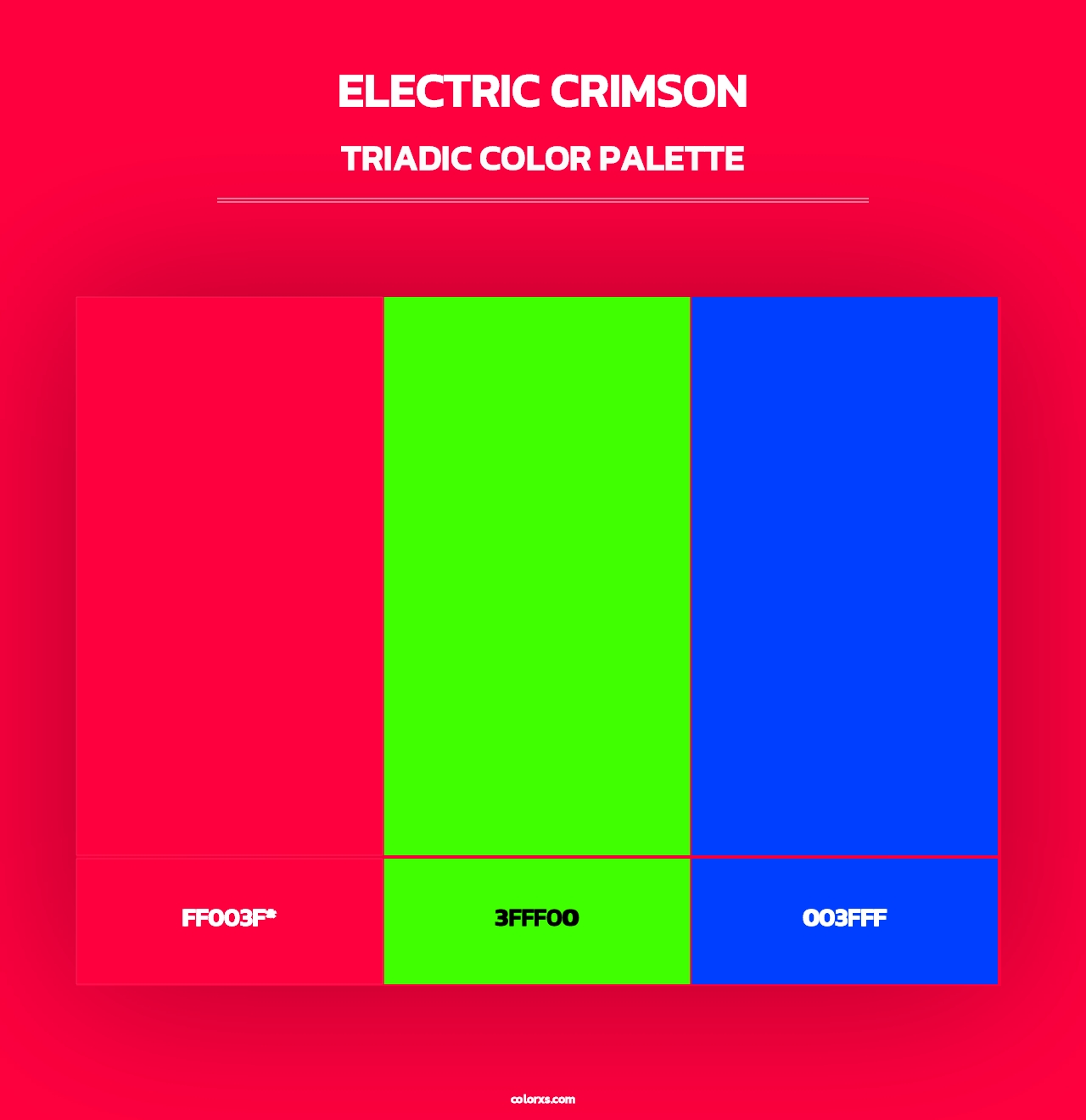 Electric Crimson - Triadic Color Palette