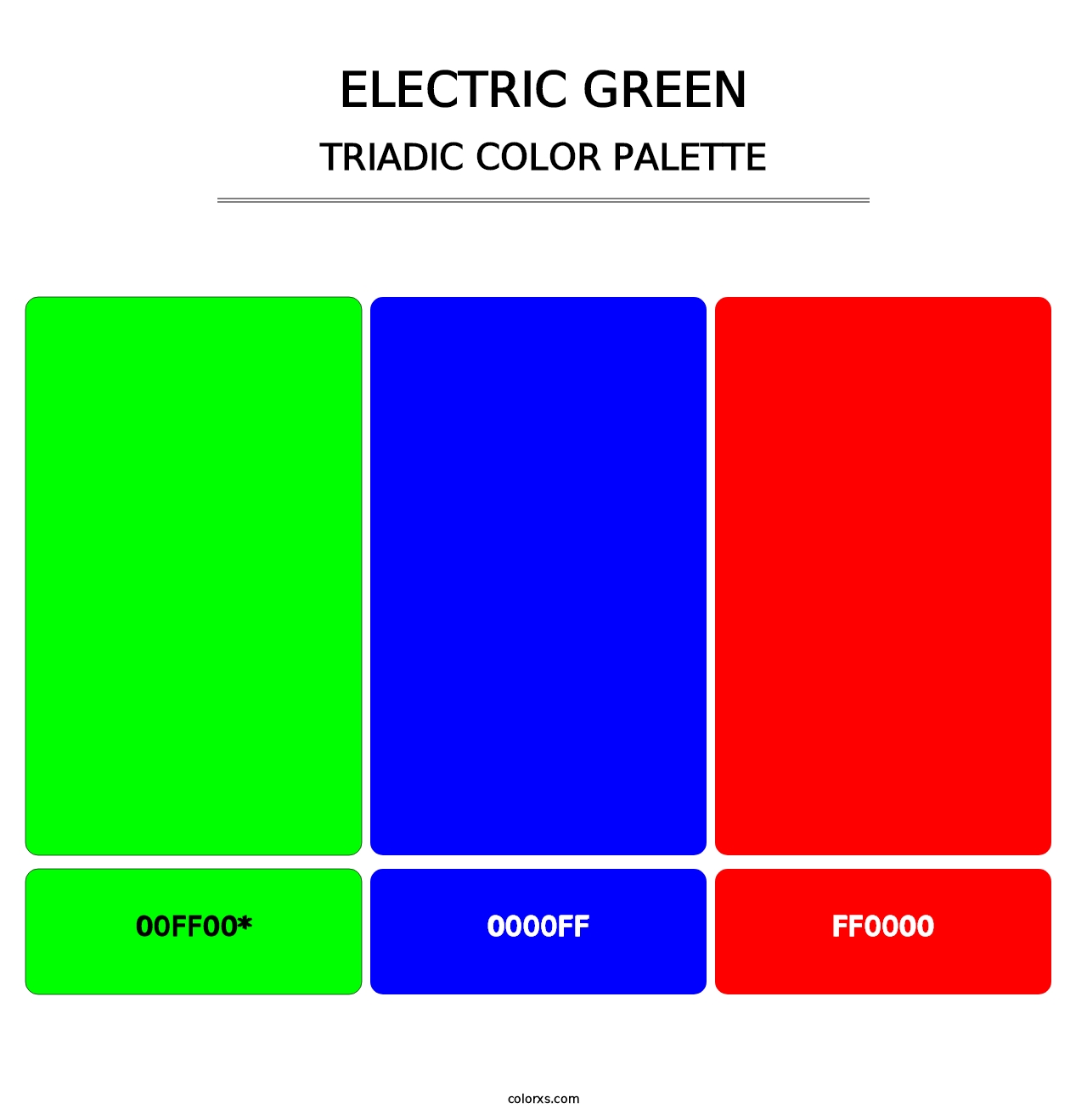 Electric Green - Triadic Color Palette