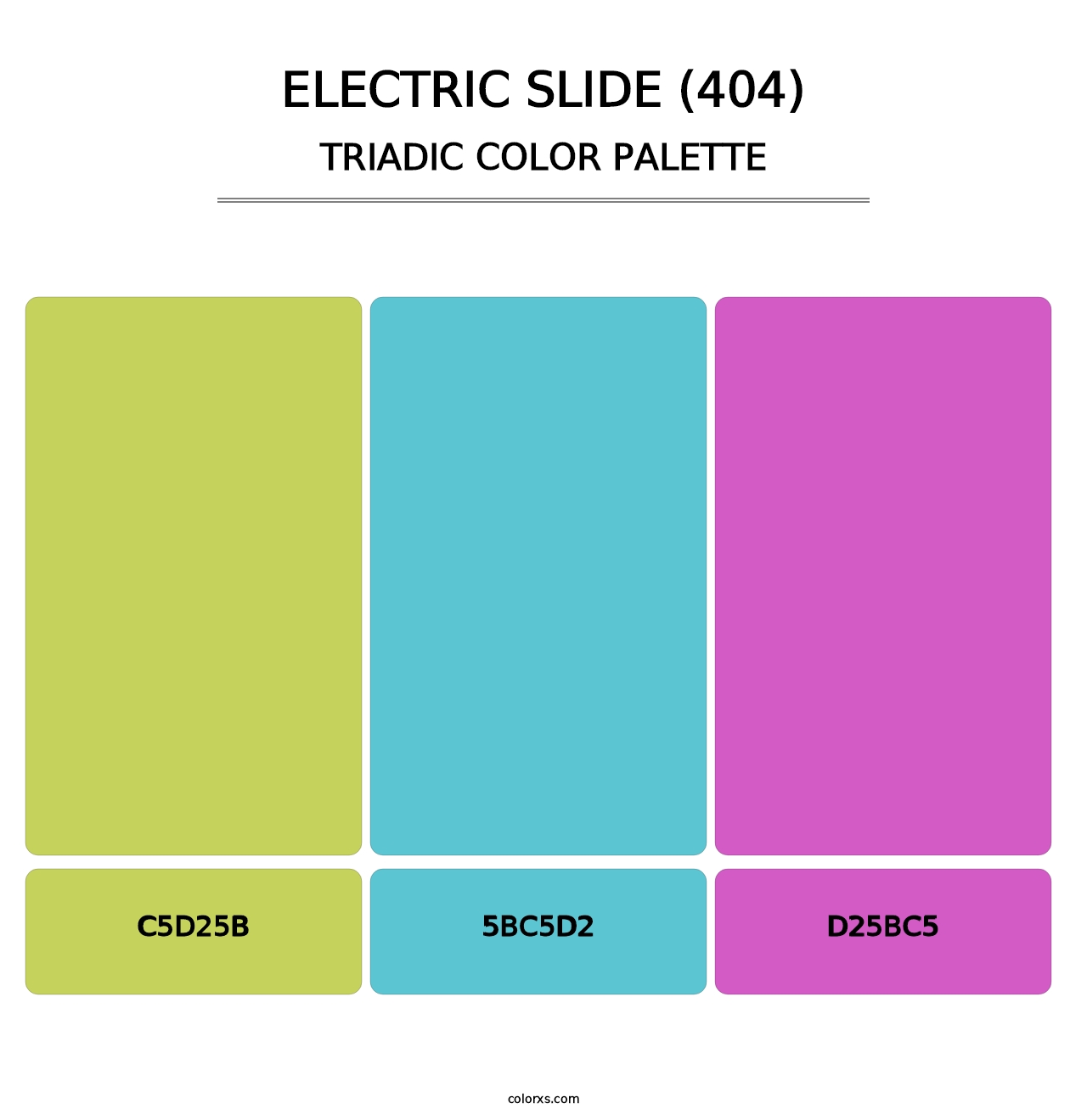 Electric Slide (404) - Triadic Color Palette