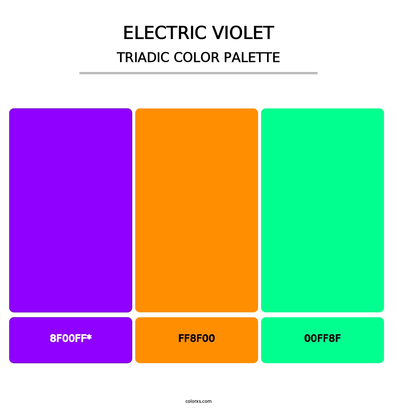 Electric Violet - Triadic Color Palette