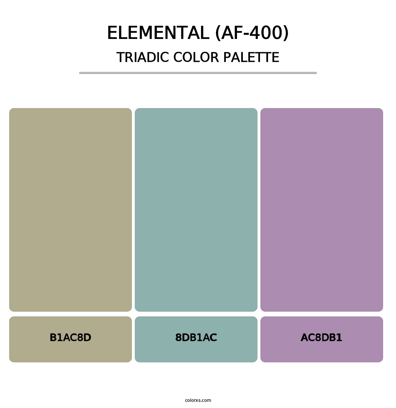 Elemental (AF-400) - Triadic Color Palette