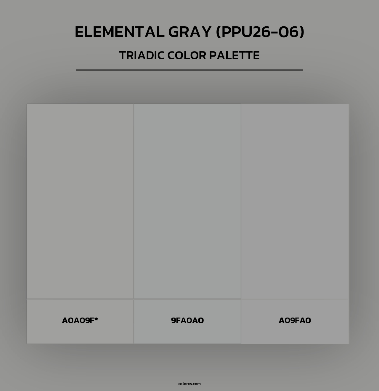 Elemental Gray (PPU26-06) - Triadic Color Palette