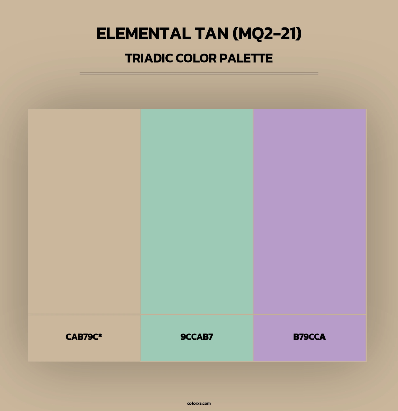 Elemental Tan (MQ2-21) - Triadic Color Palette