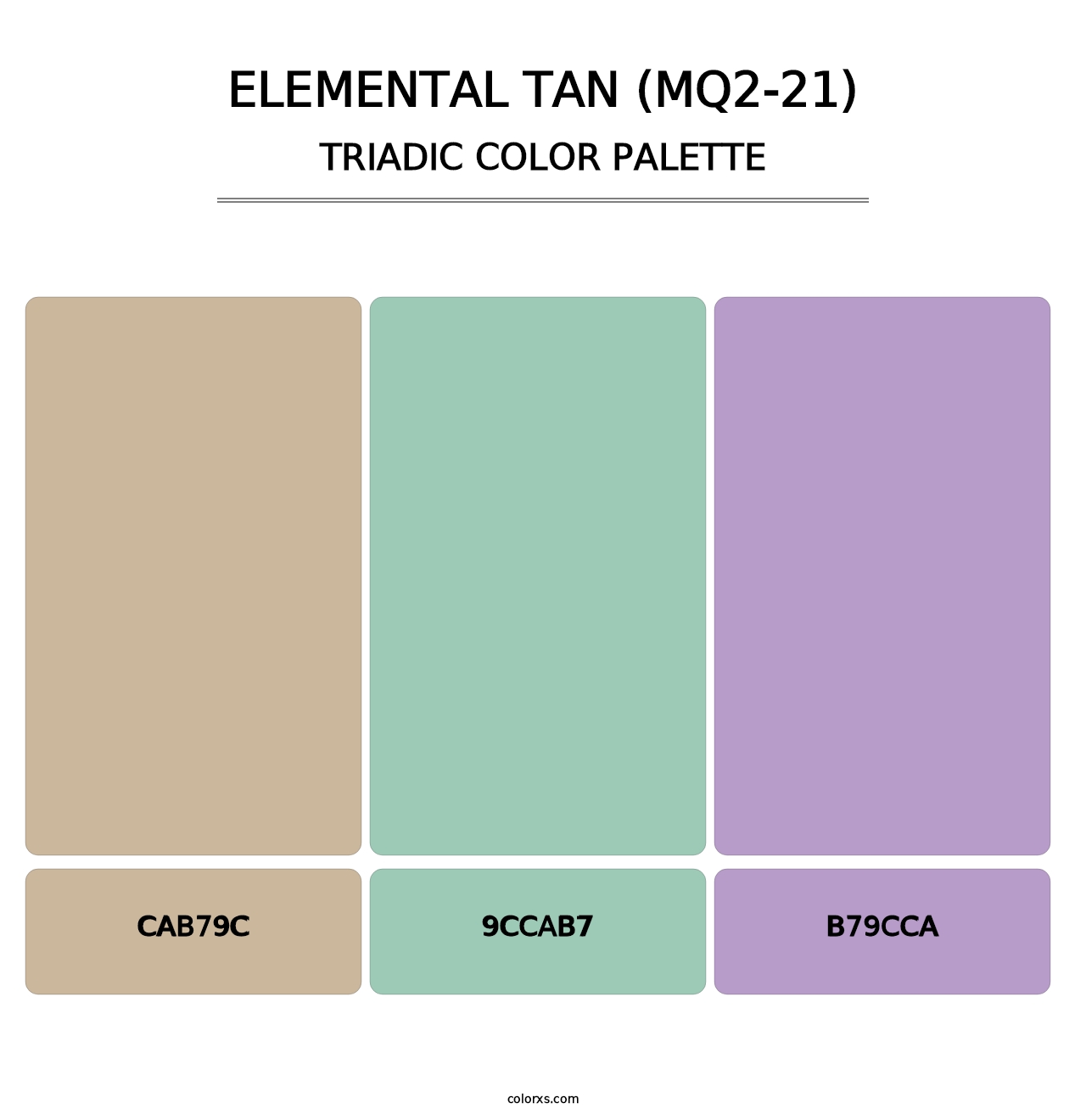 Elemental Tan (MQ2-21) - Triadic Color Palette
