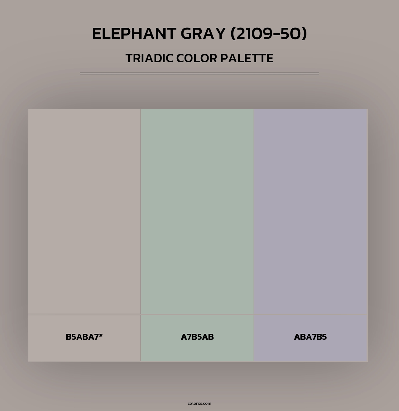 Elephant Gray (2109-50) - Triadic Color Palette