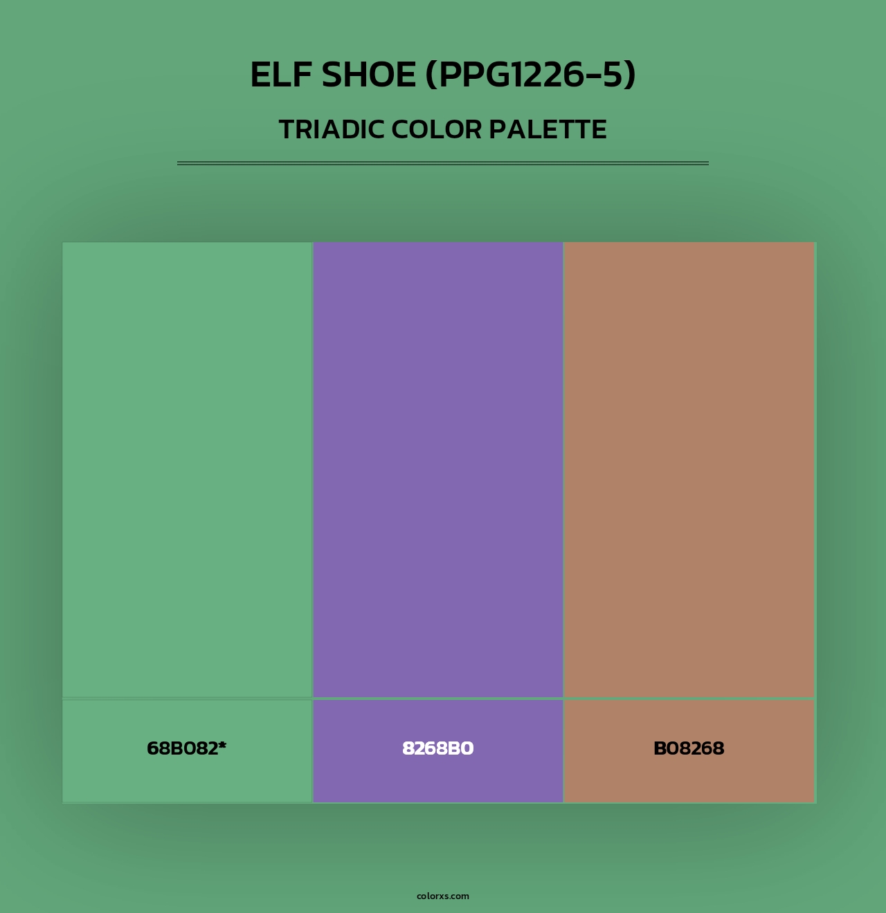 Elf Shoe (PPG1226-5) - Triadic Color Palette