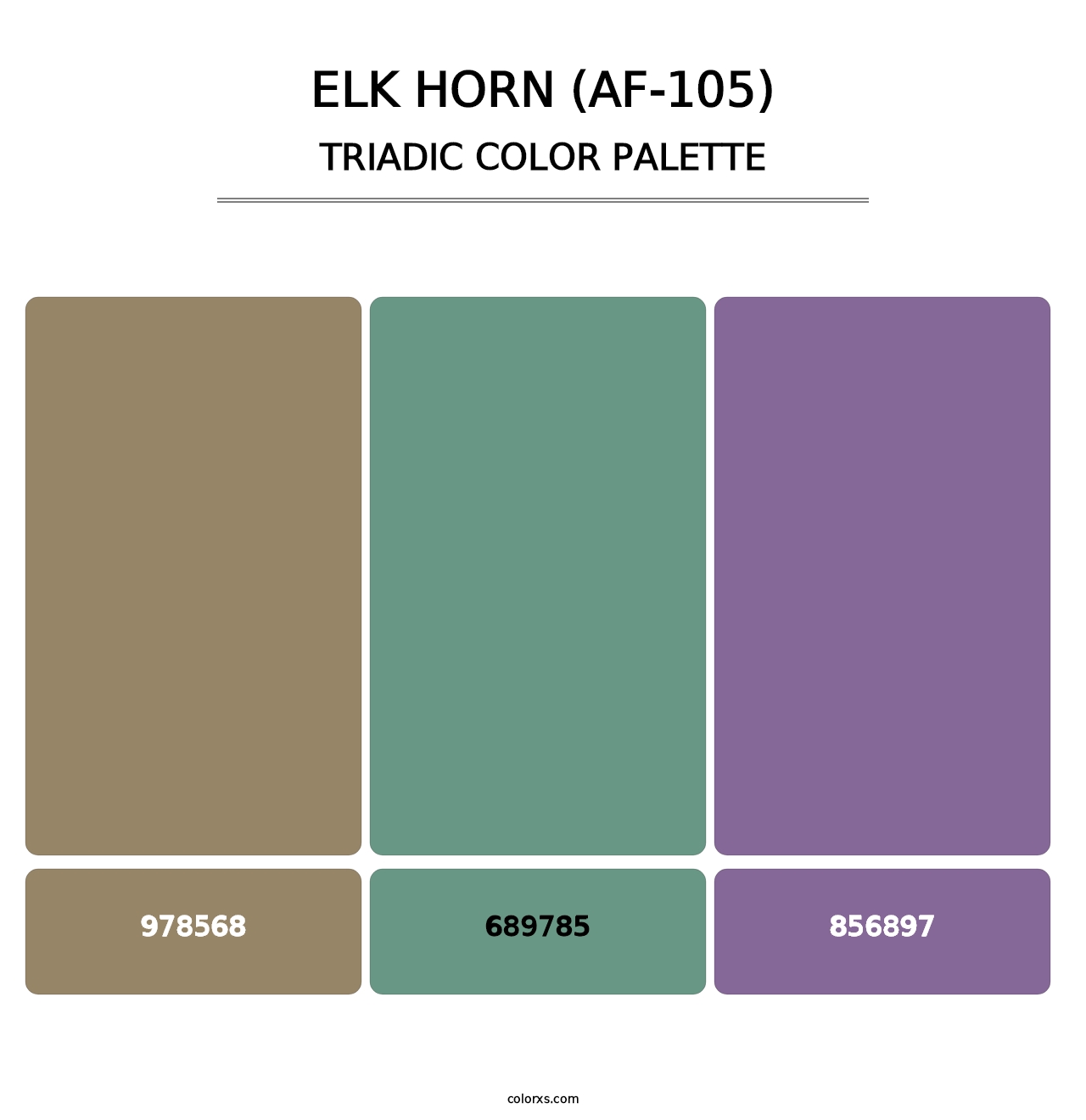 Elk Horn (AF-105) - Triadic Color Palette
