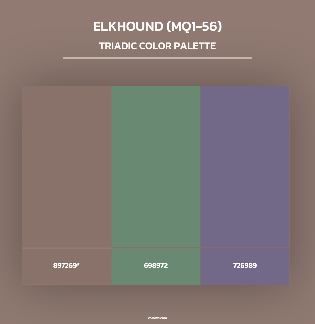 Elkhound (MQ1-56) - Triadic Color Palette