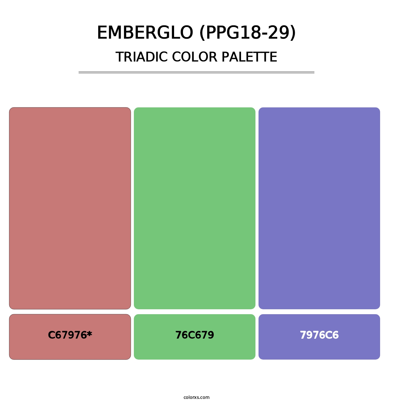 Emberglo (PPG18-29) - Triadic Color Palette