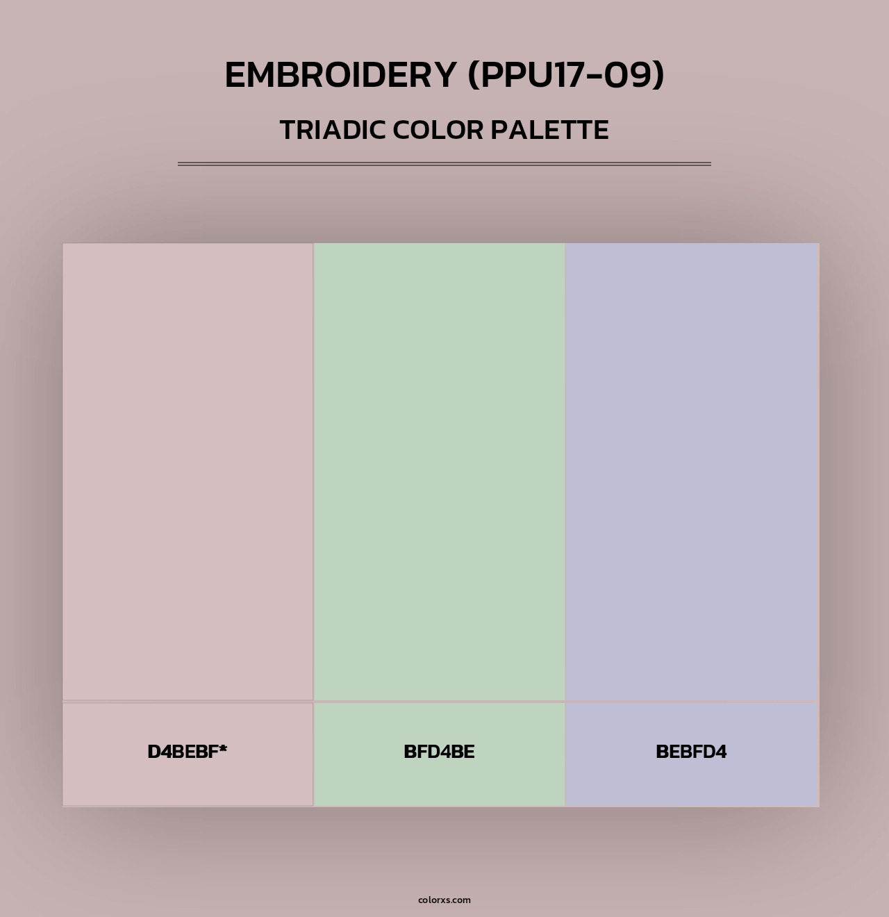 Embroidery (PPU17-09) - Triadic Color Palette