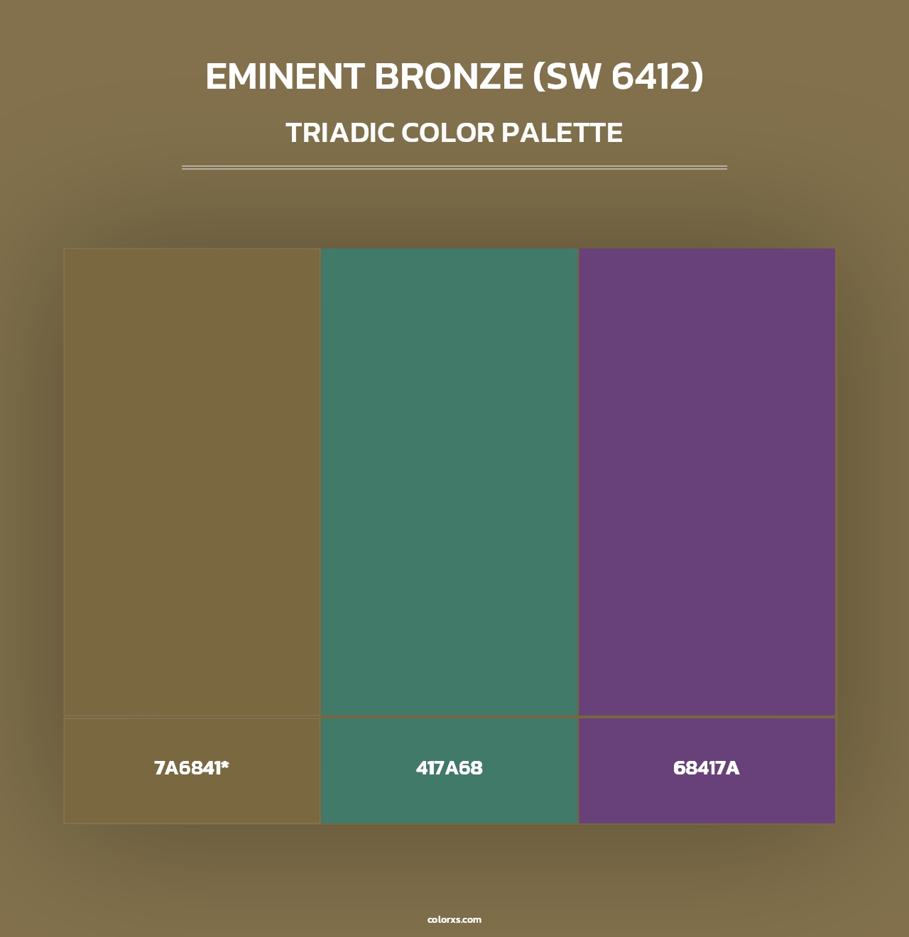 Eminent Bronze (SW 6412) - Triadic Color Palette