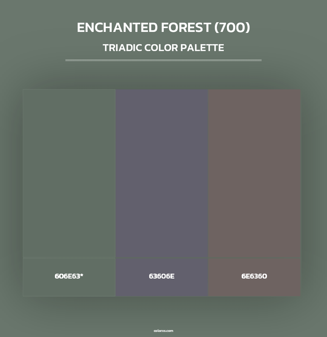 Enchanted Forest (700) - Triadic Color Palette