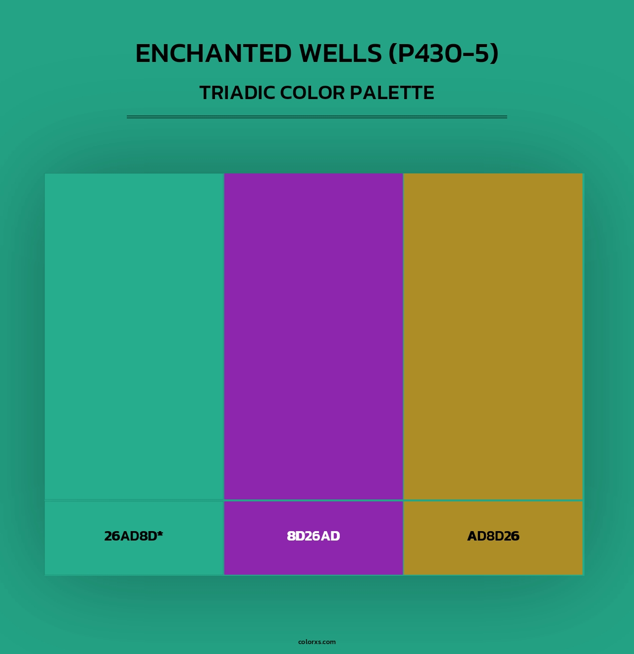 Enchanted Wells (P430-5) - Triadic Color Palette