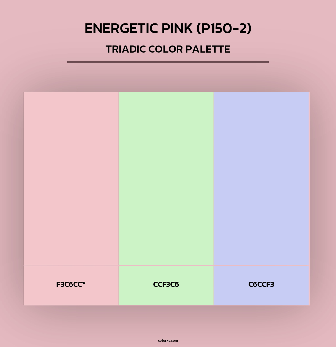 Energetic Pink (P150-2) - Triadic Color Palette