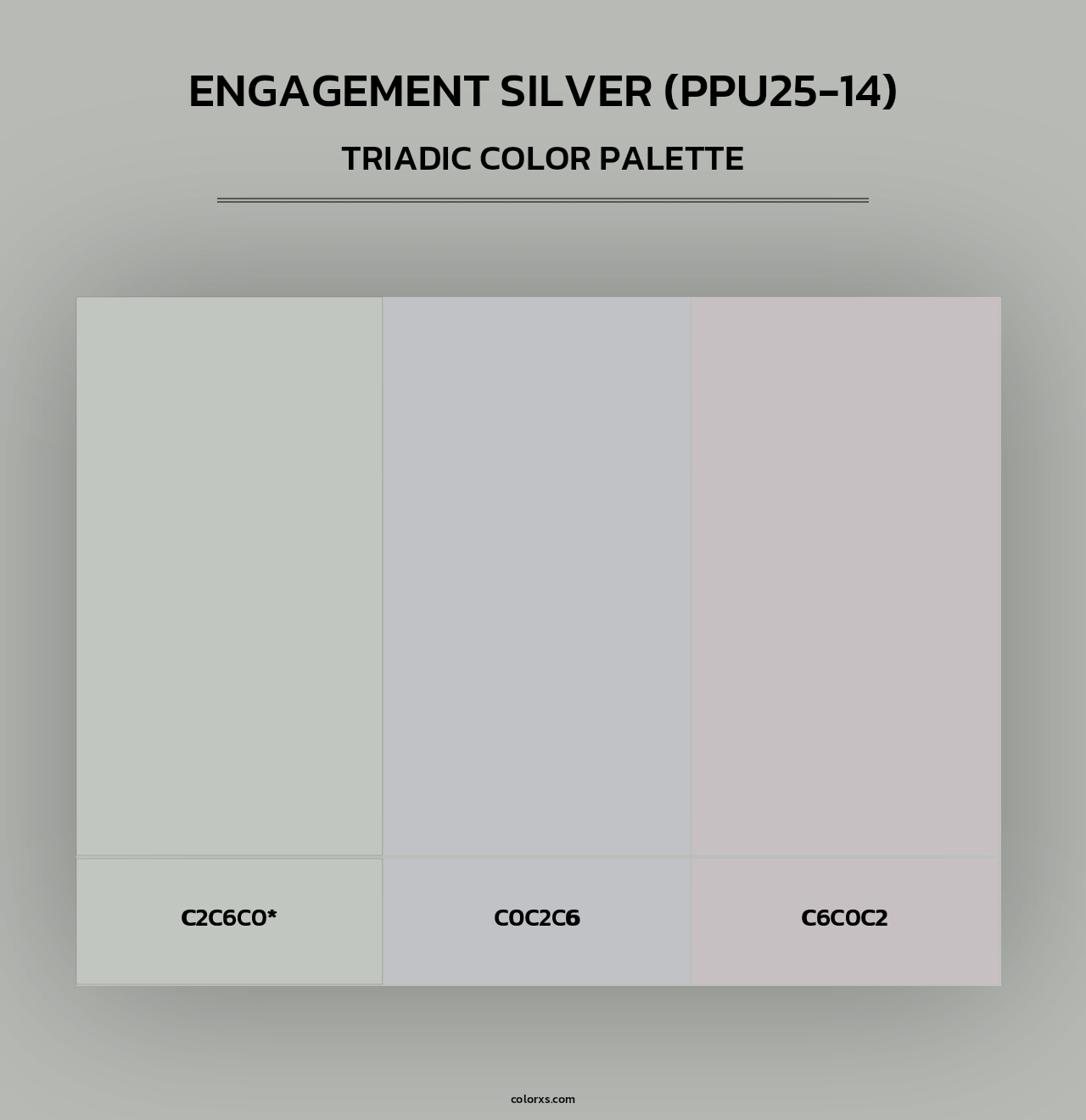 Engagement Silver (PPU25-14) - Triadic Color Palette