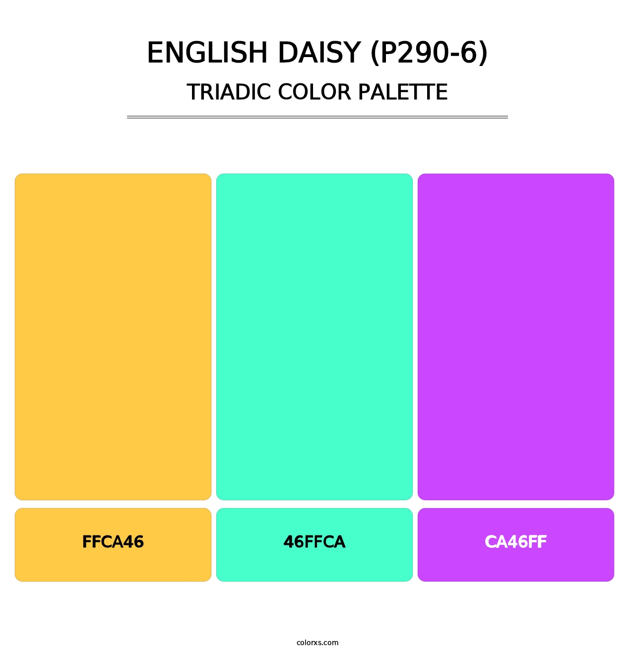 English Daisy (P290-6) - Triadic Color Palette