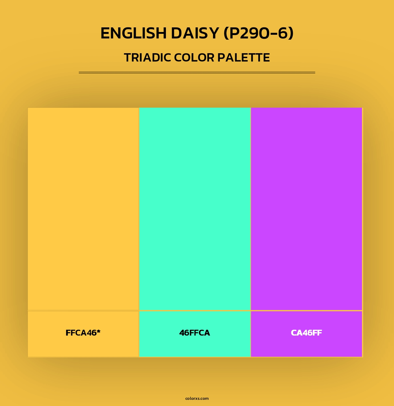 English Daisy (P290-6) - Triadic Color Palette