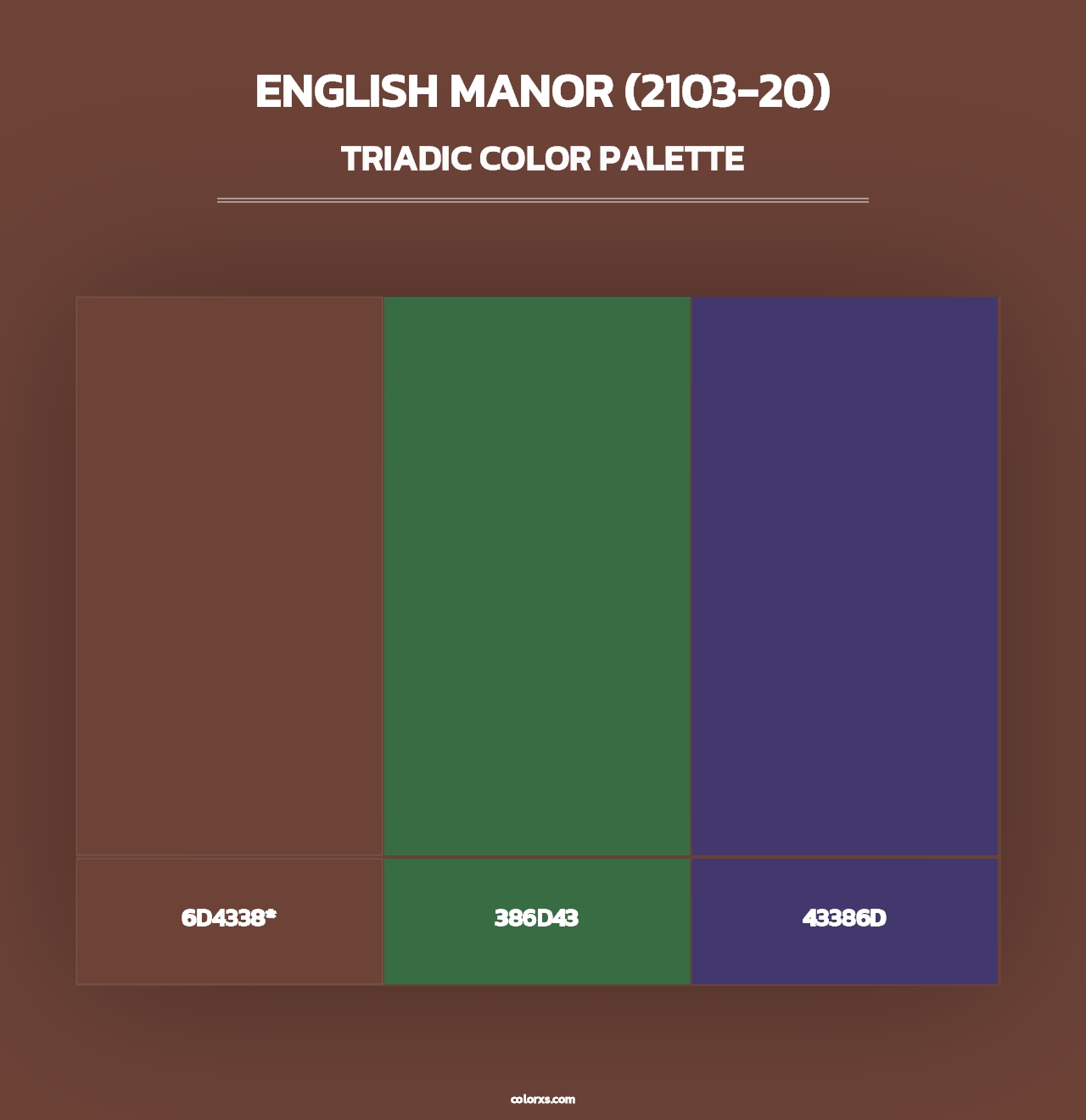 English Manor (2103-20) - Triadic Color Palette