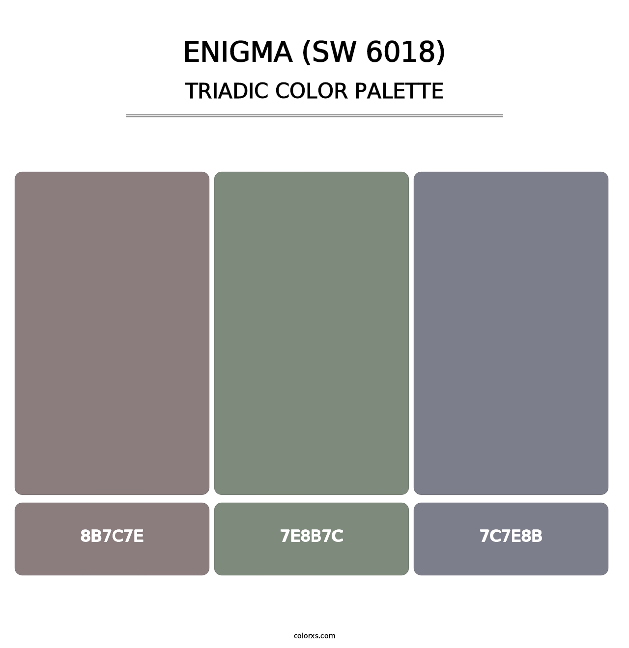 Enigma (SW 6018) - Triadic Color Palette