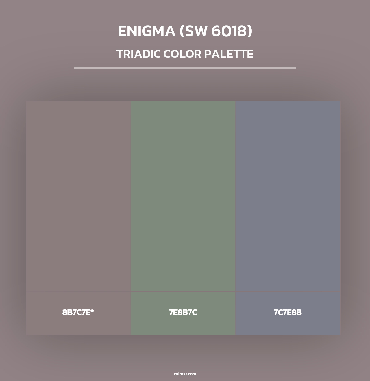 Enigma (SW 6018) - Triadic Color Palette