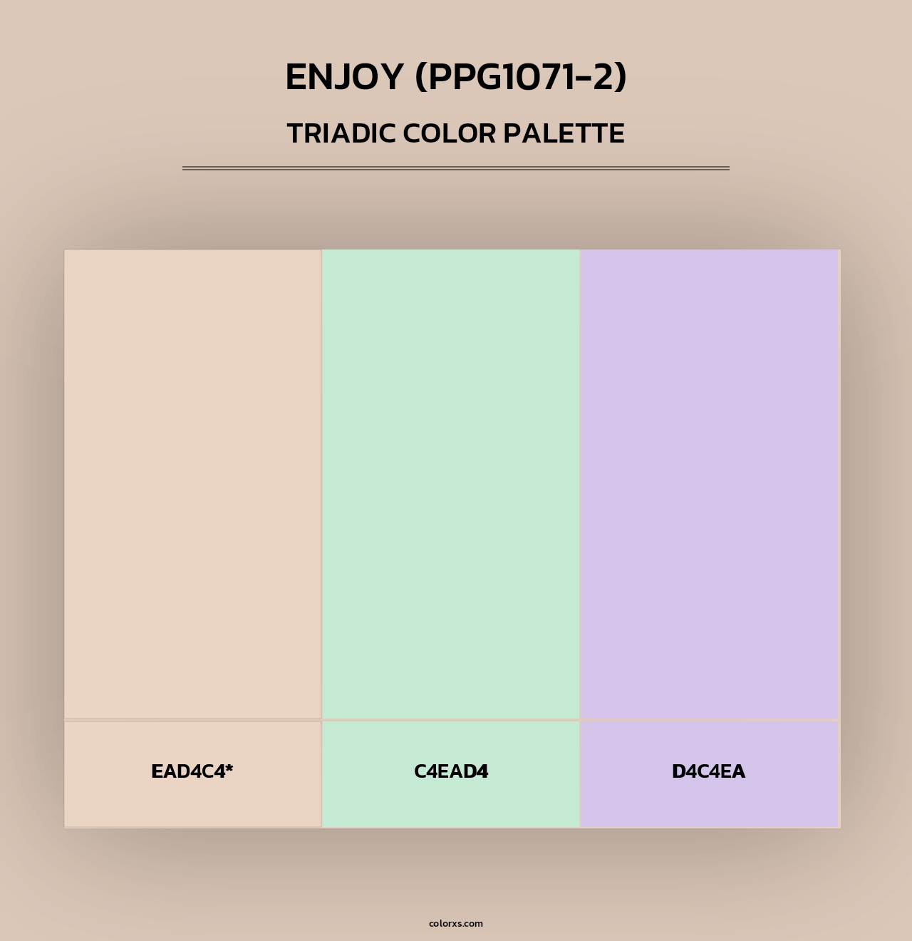Enjoy (PPG1071-2) - Triadic Color Palette