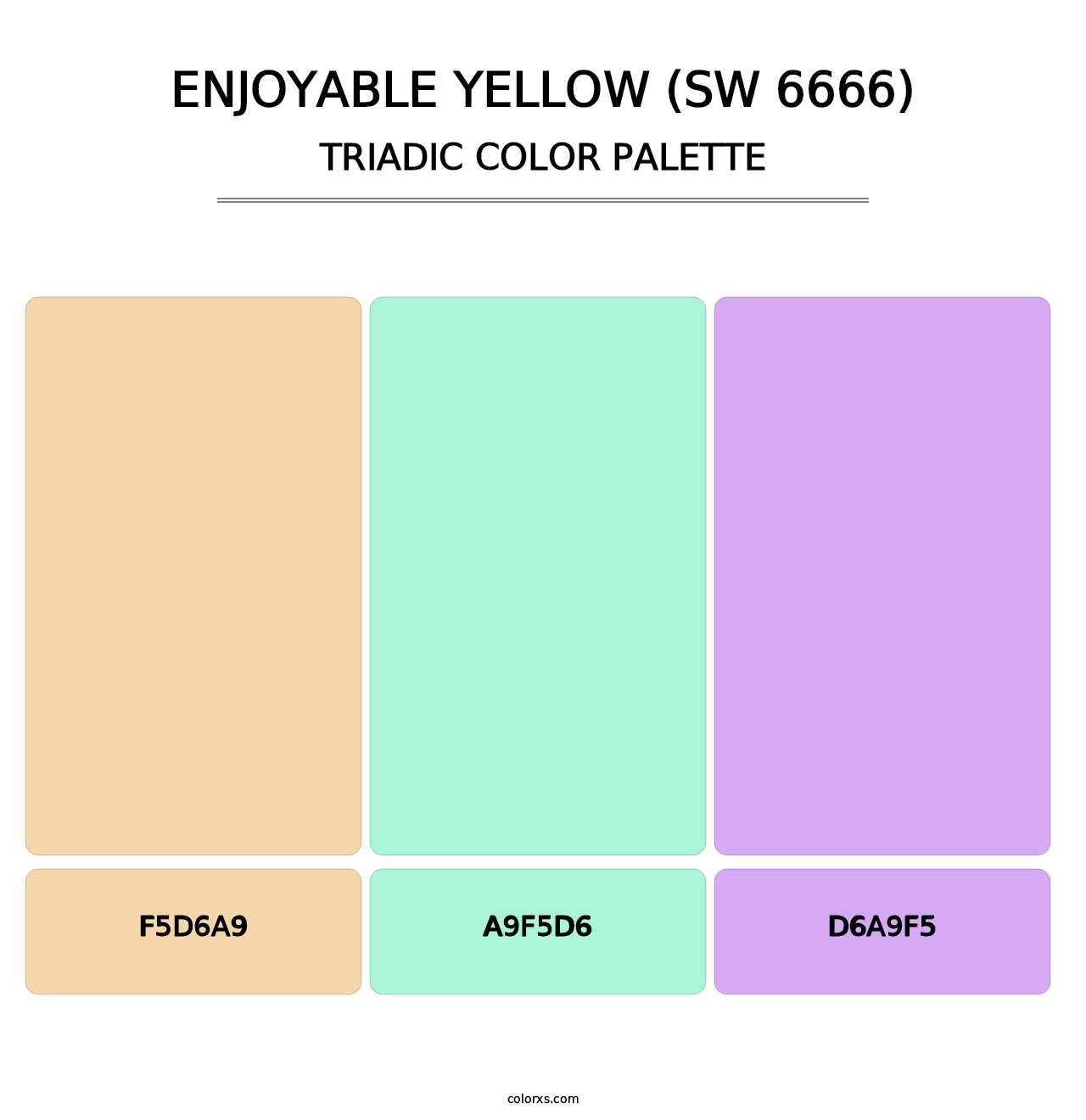 Enjoyable Yellow (SW 6666) - Triadic Color Palette