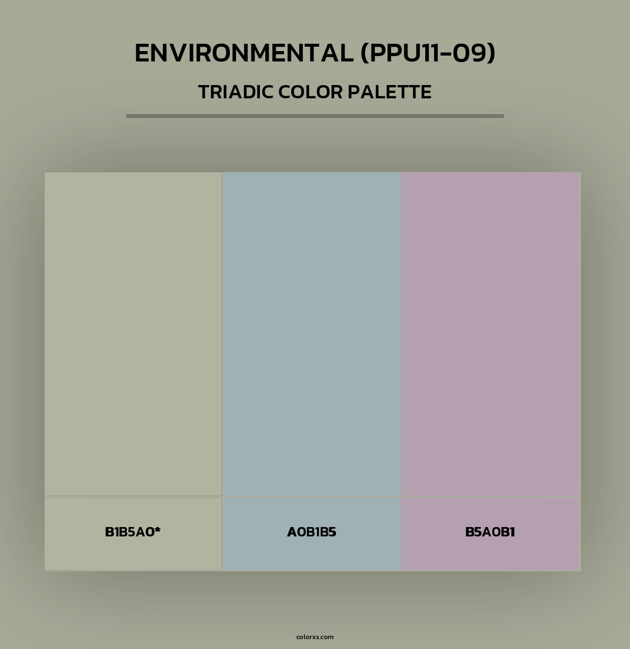 Environmental (PPU11-09) - Triadic Color Palette