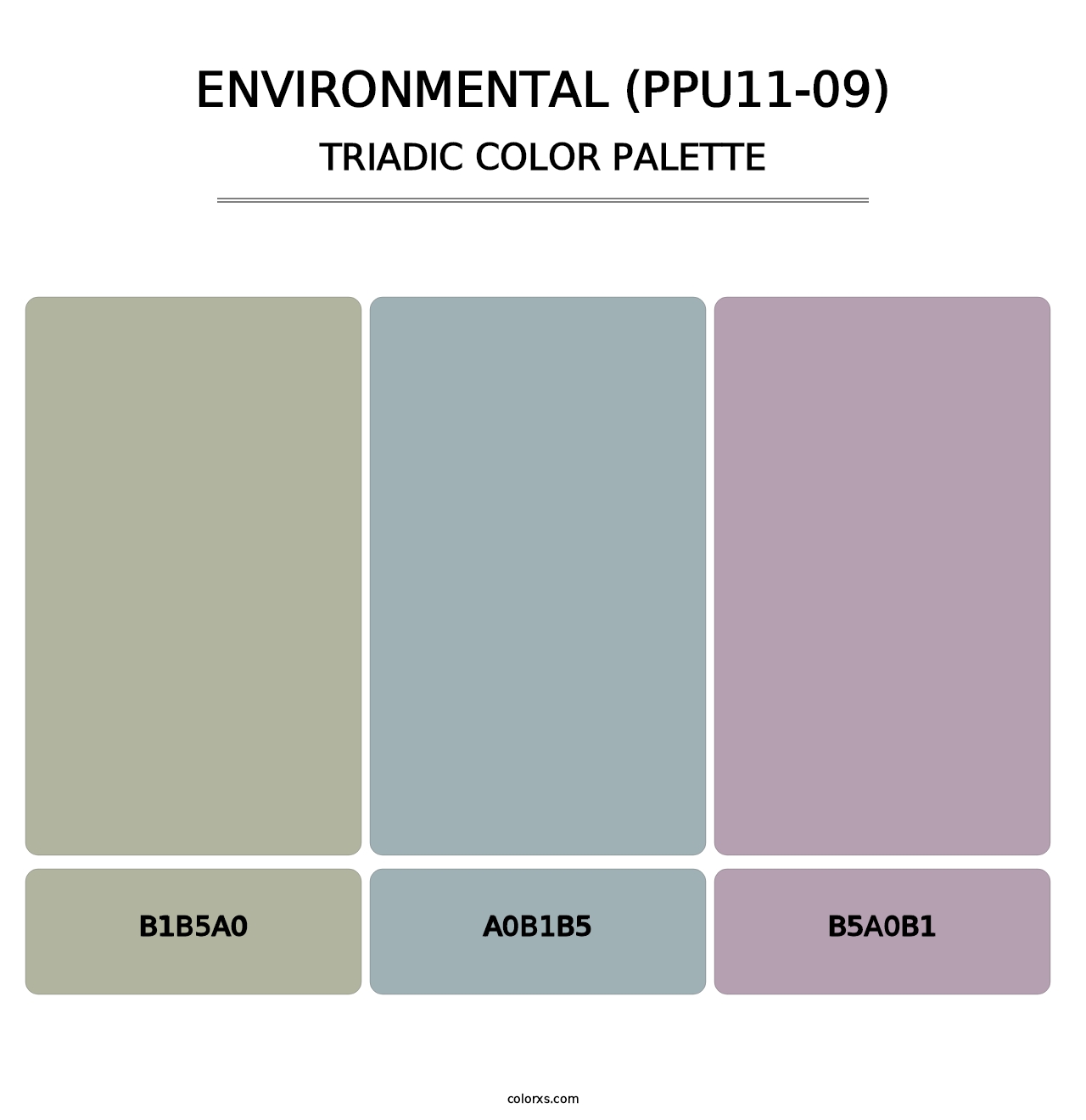 Environmental (PPU11-09) - Triadic Color Palette