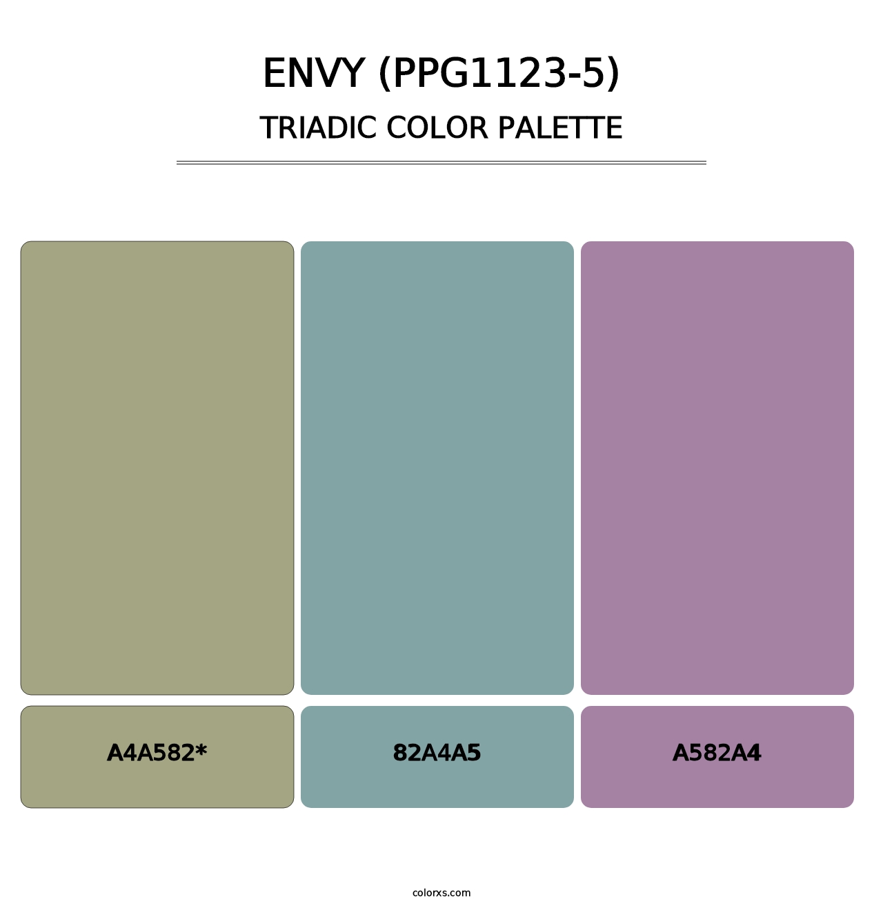 Envy (PPG1123-5) - Triadic Color Palette
