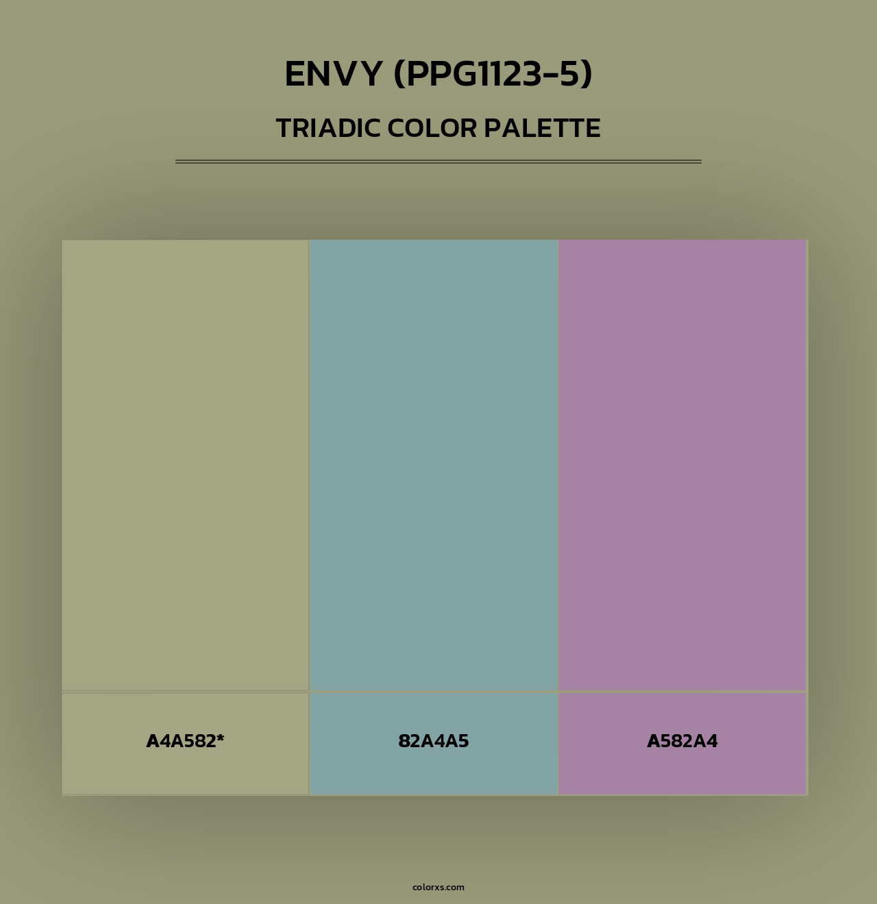 Envy (PPG1123-5) - Triadic Color Palette