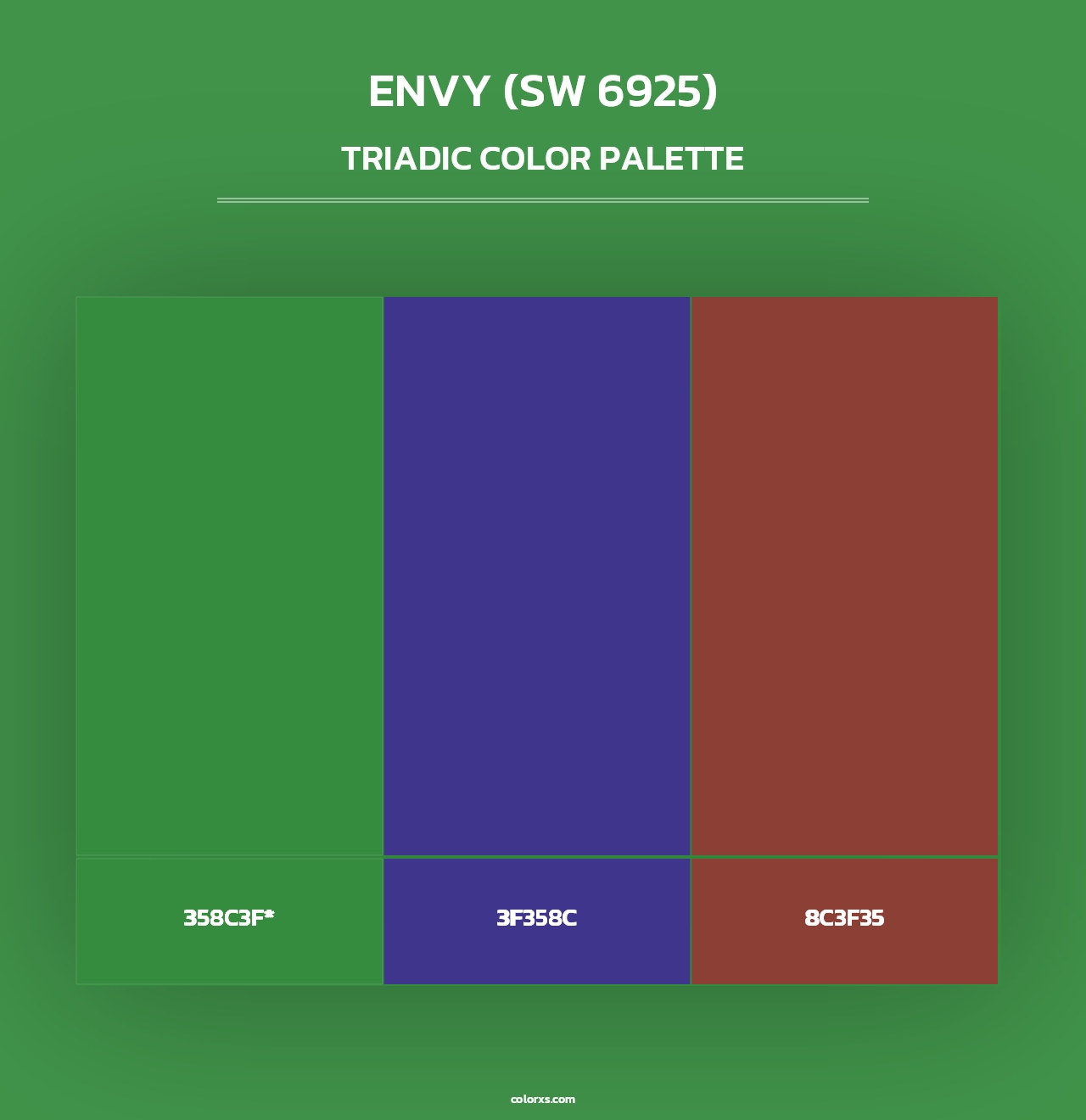 Envy (SW 6925) - Triadic Color Palette