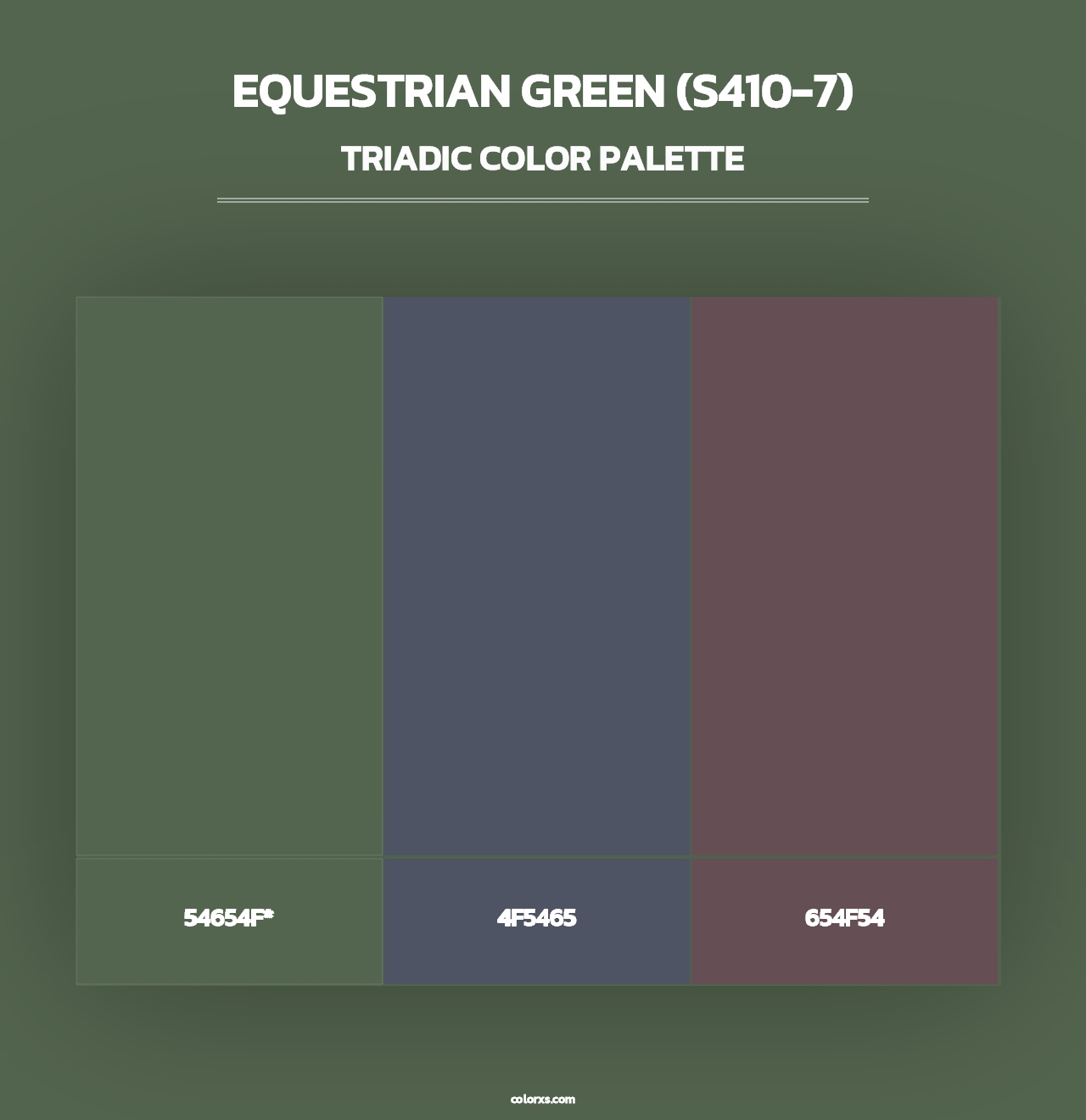 Equestrian Green (S410-7) - Triadic Color Palette