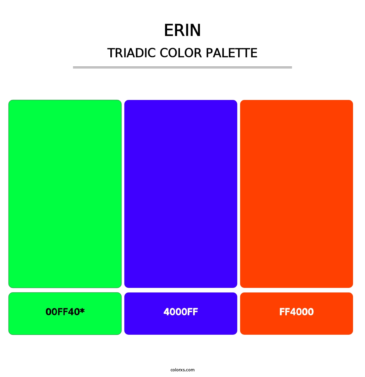 Erin - Triadic Color Palette