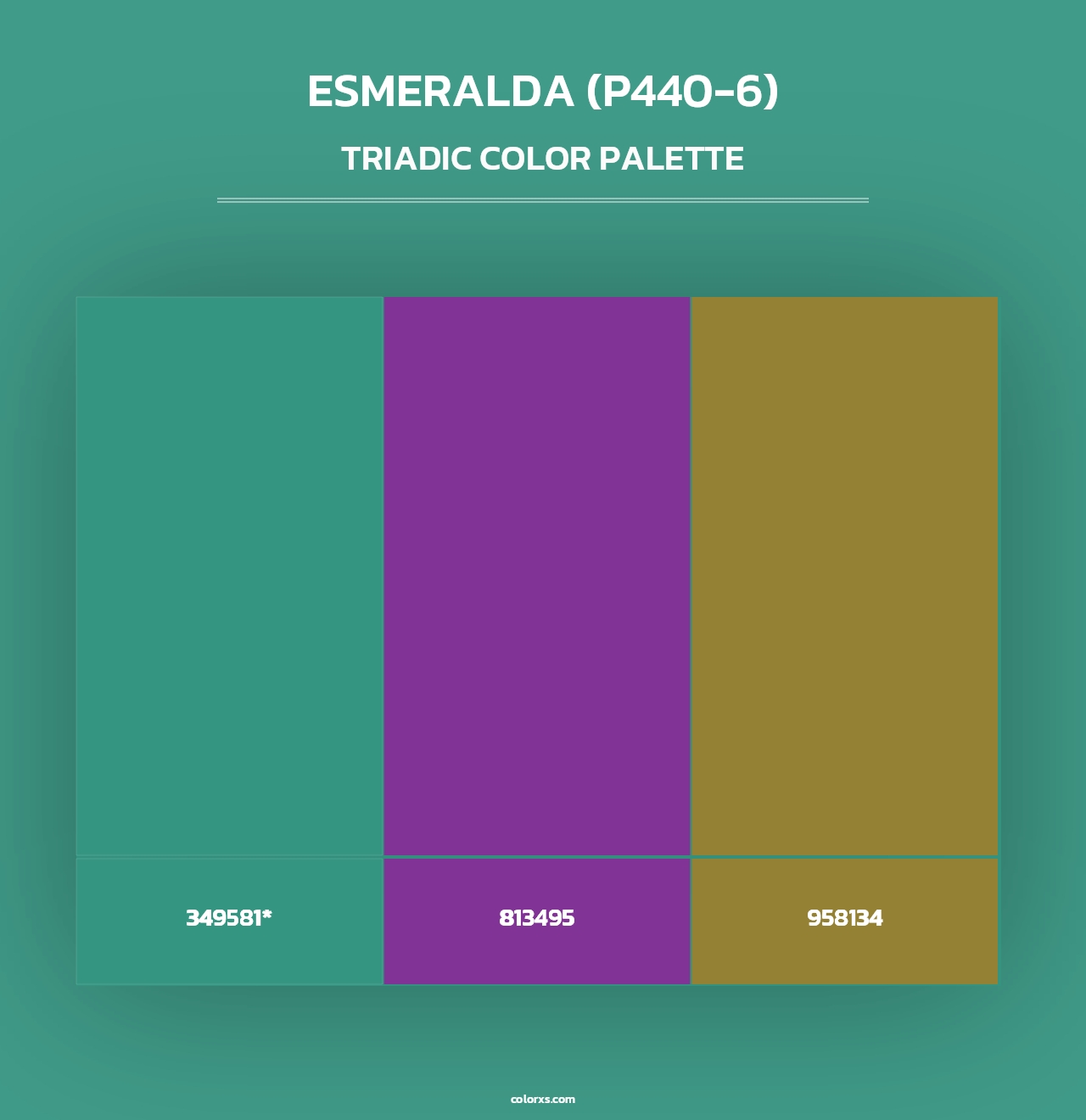 Esmeralda (P440-6) - Triadic Color Palette