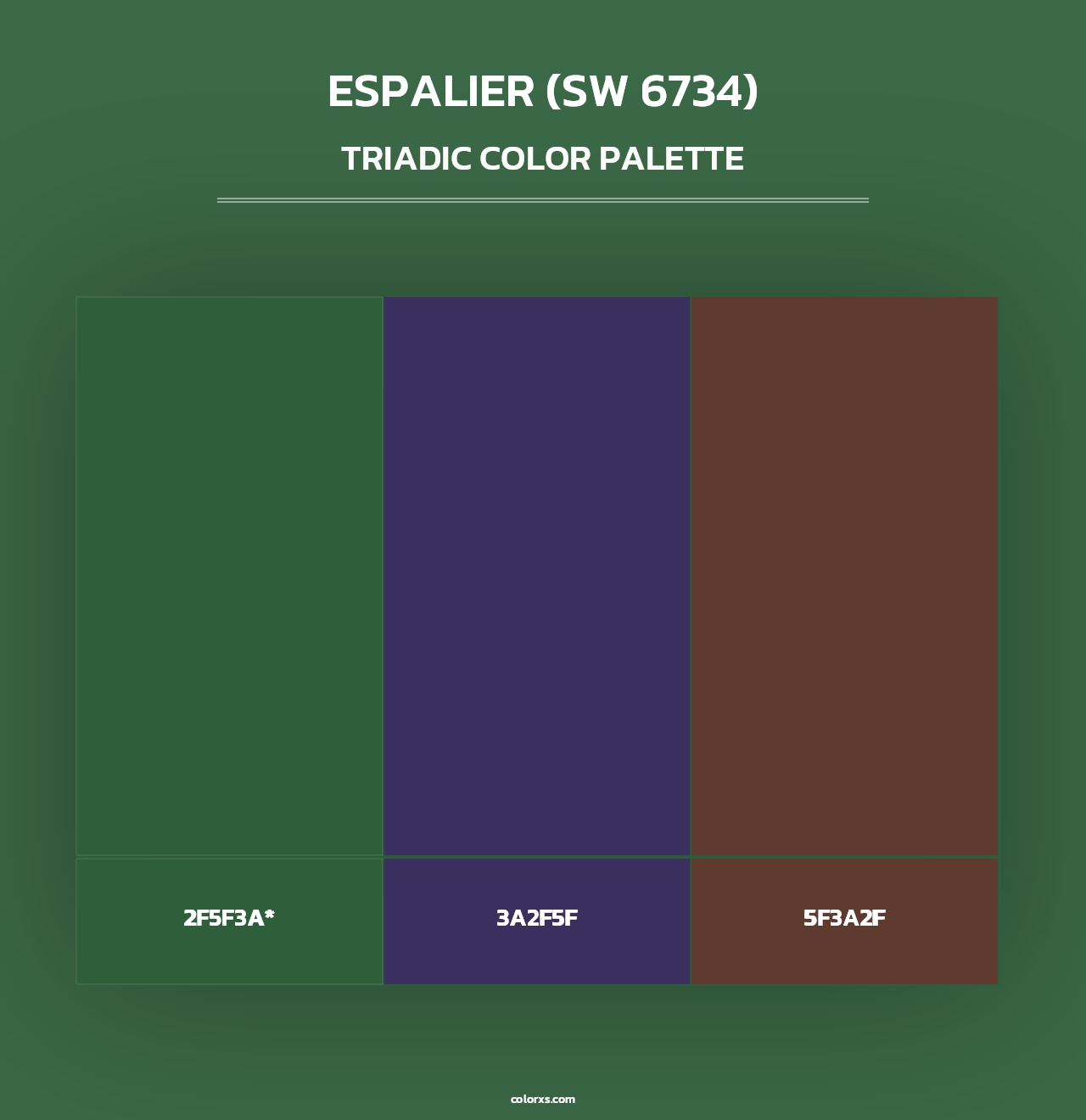 Espalier (SW 6734) - Triadic Color Palette