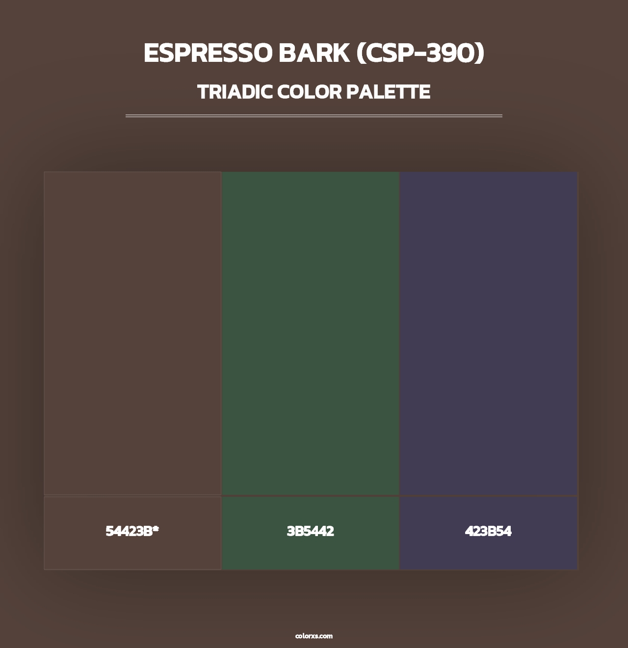 Espresso Bark (CSP-390) - Triadic Color Palette
