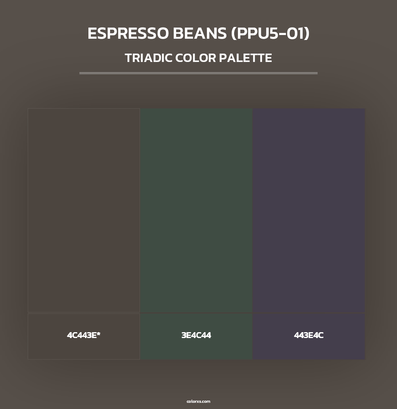 Espresso Beans (PPU5-01) - Triadic Color Palette