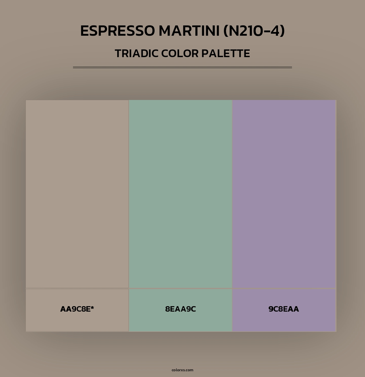 Espresso Martini (N210-4) - Triadic Color Palette